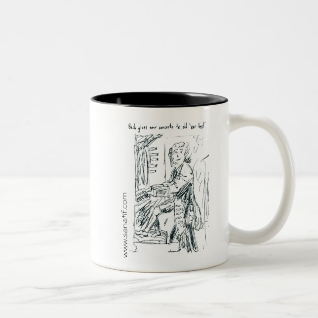 JS Bach 1 Two-Tone Coffee Mug (Right)