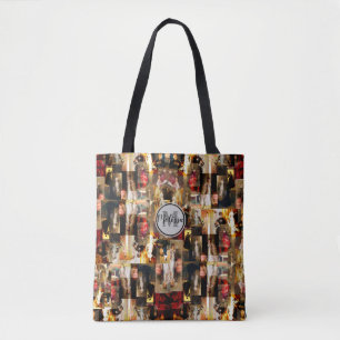 JS Sargent Famous Portraits Collage Monogram Tote Bag
