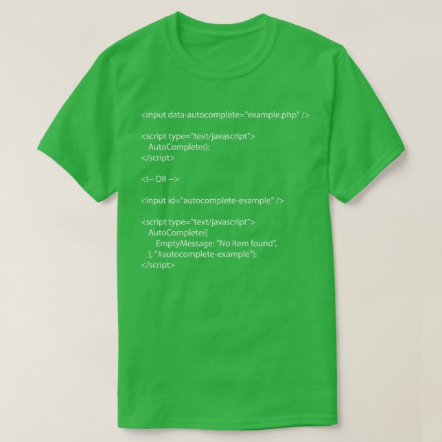 Jsautocompleteheader 1 T-Shirt (Design Front)