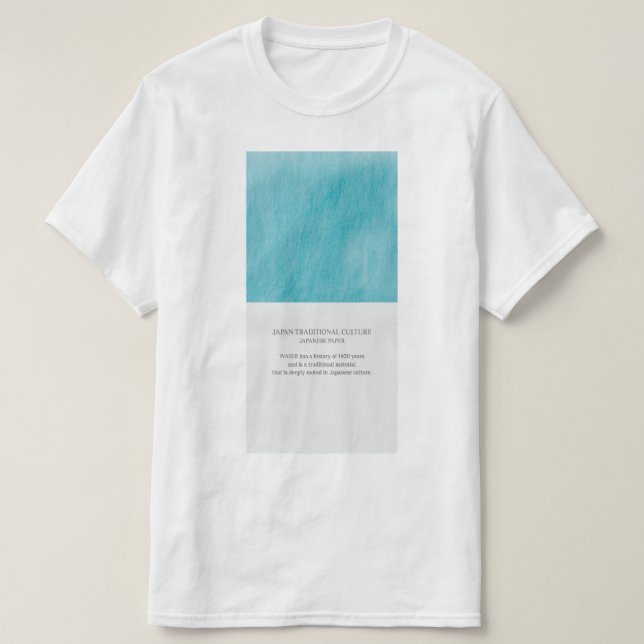 JTC_和紙_turquoise T-Shirt (Design Front)