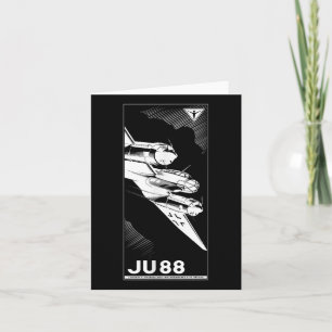 Ju 88 Ww2 German Plane Vintage 1941 Graphic  Card