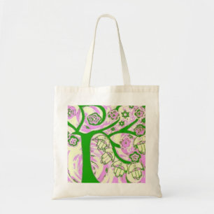 Juaica Hamsa Tree Of Life Pink Tote Bag