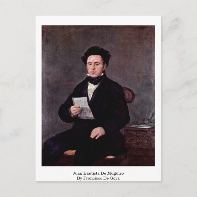 Juan Bautista De Muguiro By Francisco De Goya Postcard (Front)
