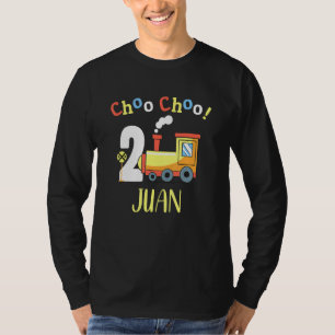 Juan Choo Choo Two Train 2nd Birthday Turning 2 T-Shirt