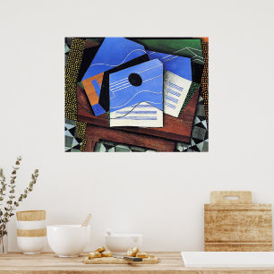 Juan Gris artwork, Guitar on a Table, Poster