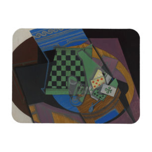 Juan Gris - Chequerboard and Playing Cards Magnet