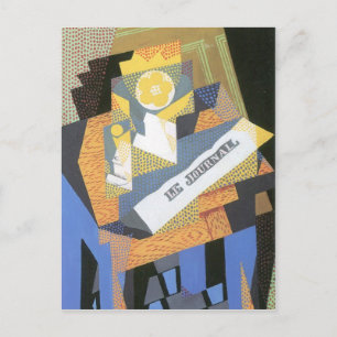 Juan Gris - Newspapers and fruit bowl Postcard