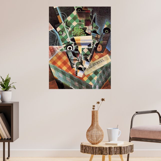 Juan Gris - Still Life with Checked Tablecloth Poster (Living Room 3)