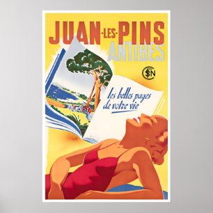 Juan Les Pins Art French Travel Poster France