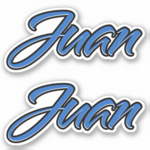 Juan name blue sticker Sticker Sticker Sticker