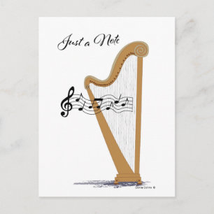Juast a note with Harp poastcard. Postcard