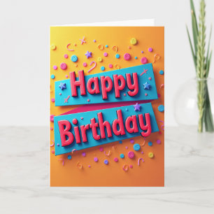 Jubilant Geometric Birthday Card