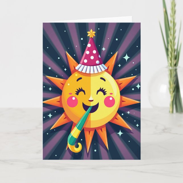 Jubilant Orb Birthday Card (Front)