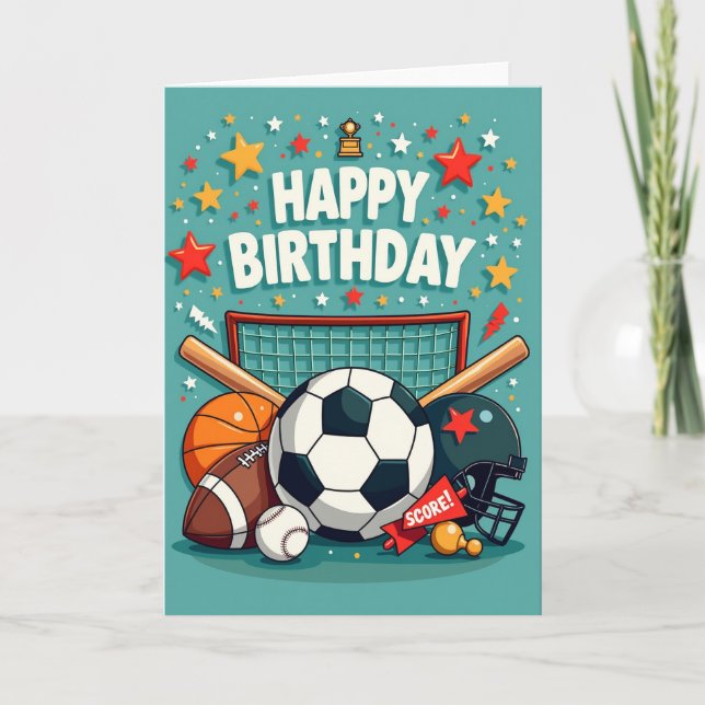 Jubilant Starry Birthday Card (Front)
