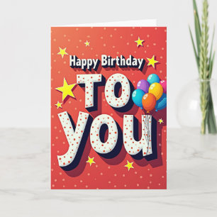 Jubilant Text Birthday Card