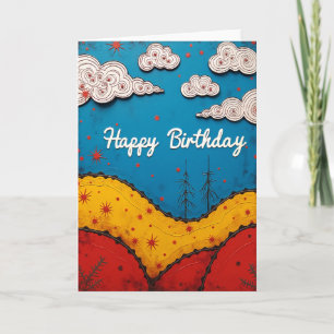 Jubilant Textured Sky Card