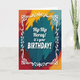 Jubilant Typography Birthday Card
