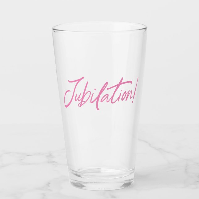 JUBILATION! CELEBRATION (PINK) by Jeff Willis Art Glass (Front)