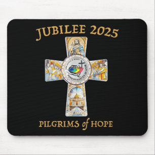 Jubilee 2025 Catholic Christian Lgrims Cross Jesus Mouse Pad