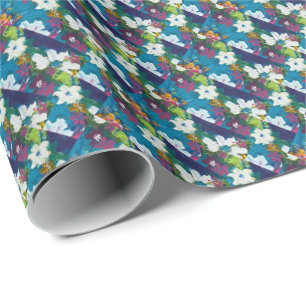 Jubilee Blue Pattern Wrapping Paper