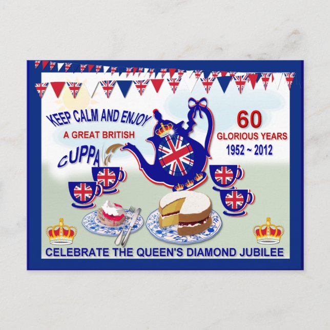 Jubilee Celebration Tea ~ Postcard (Front)
