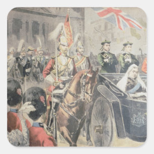 Jubilee of the Queen of England Square Sticker