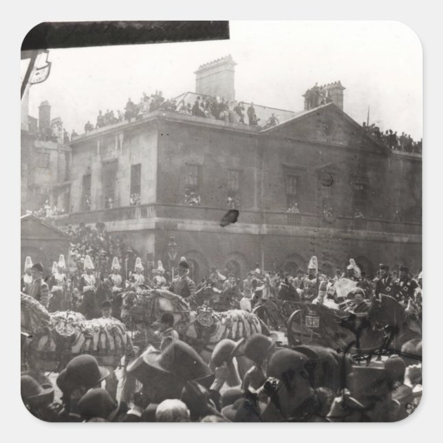 Jubilee Procession in Whitehall, 1887 Square Sticker (Front)
