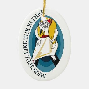 JUBILEE YEAR OF MERCY GEAR CERAMIC TREE DECORATION