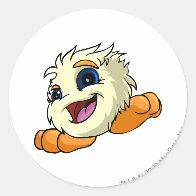 JubJub White Classic Round Sticker (Front)