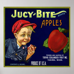 JUCY BITE APPLES POSTER