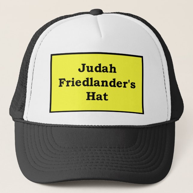 Judah Friedlander's Hat, Yellow Trucker Hat (Front)