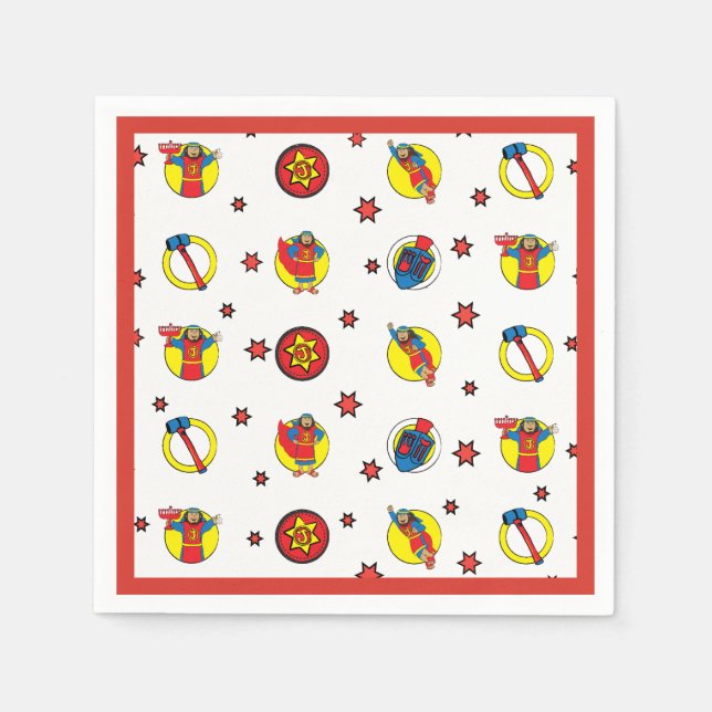 Judah Maccabee Fun Hanukkah Party Napkin (Front)