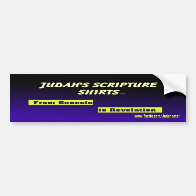 Judah's Scripture Shirts Bumper Sticker (Front)