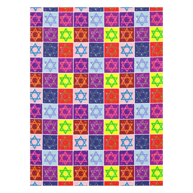 Judaic Tablecloth - Jewish Holidays - Chanuka Gift (Front)