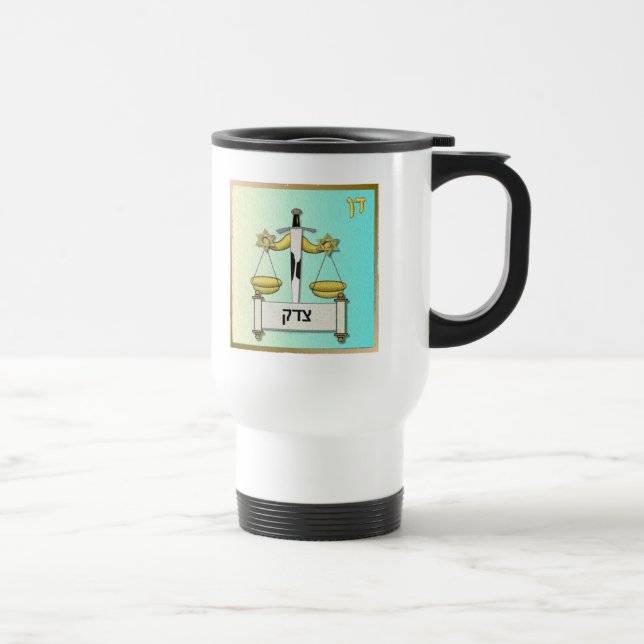 Judaica 12 Tribes Israel Dan Travel Mug (Right)