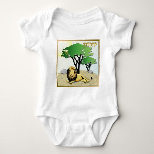 Judaica 12 Tribes Israel Judah Baby Bodysuit (Front)