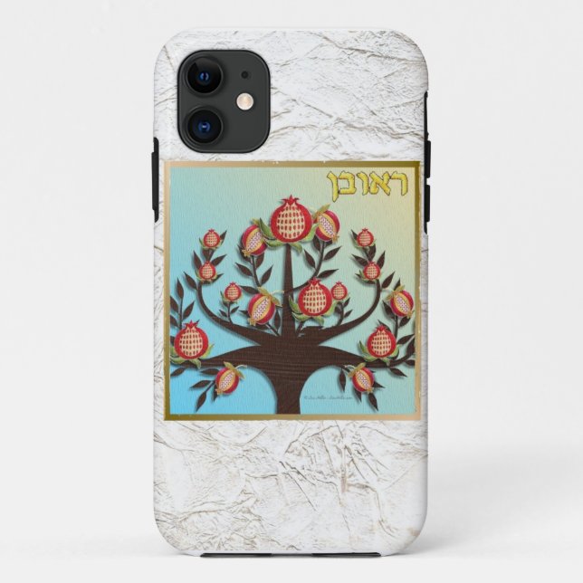 Judaica 12 Tribes Israel Reuben Case-Mate iPhone Case (Back)