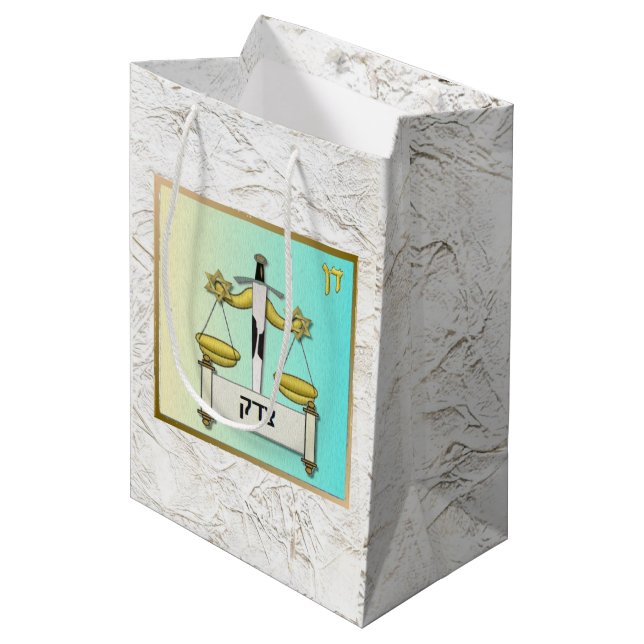 Judaica 12 Tribes Of Israel Art Dan Gift Bag (Front Angled)
