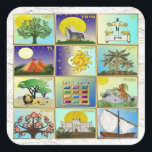 Judaica 12 Tribes Of Israel Art Panels Square Sticker<br><div class="desc">You are viewing The Lee Hiller Design Collection. Apparel,  Gifts & Collectibles Lee Hiller Photography or Digital Art Collection. You can view her Nature photography at http://HikeOurPlanet.com/ and follow her hiking blog within Hot Springs National Park.</div>