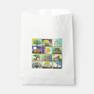Judaica 12 Tribes Of Israel Art Print Favour Bags