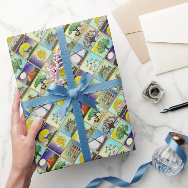 Judaica 12 Tribes Of Israel Art Print Wrapping Pap Wrapping Paper (Gifting)