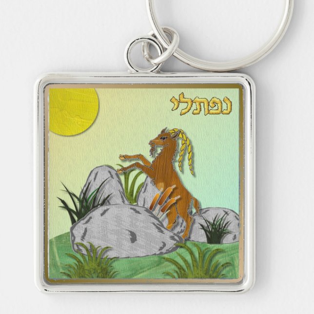 Judaica 12 Tribes Of Israel Naphtali Key Ring (Front)