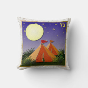 Judaica Gad 12 Tribes of Israel Art Pillow