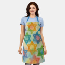 Judaica Gifts - Customisable Aprons - Jewish Stars