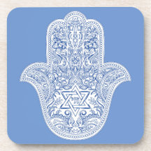 Judaica - Hamsa Drink Coasters - Gifts