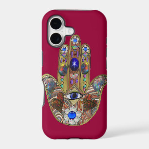 Judaica Hamsa Hearts Flowers Opal Art Print