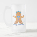 Judaica Hanukkah Gingerbread Man Menorah Frosted Glass Beer Mug<br><div class="desc">You are viewing The Lee Hiller Photography Art and Designs Collection of Home and Office Decor,  Apparel,  Gifts and Collectibles. The Designs include Lee Hiller Photography and Mixed Media Digital Art Collection. You can view her Nature photography at http://HikeOurPlanet.com/ and follow her hiking blog within Hot Springs National Park.</div>