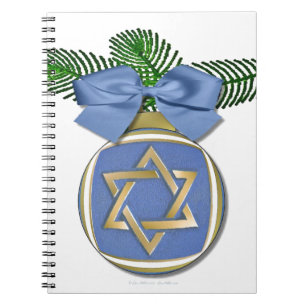 Judaica Hanukkah Star Of David Ornament Print Spiral Notebook