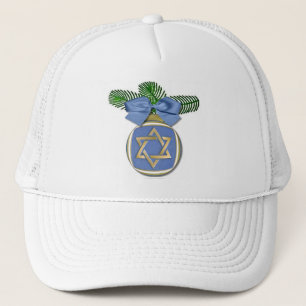 Judaica Hanukkah Star Of David Ornament Print Trucker Hat