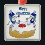 Judaica Happy Hanukkah Dancing Dreidels Doughnut Metal Tree Decoration<br><div class="desc">You are viewing The Lee Hiller Designs Collection of Home and Office Decor,  Apparel,  Gifts and Collectibles. The Designs include Lee Hiller Photography and Mixed Media Digital Art Collection. You can view her Nature photography at http://HikeOurPlanet.com/ and follow her hiking blog within Hot Springs National Park.</div>